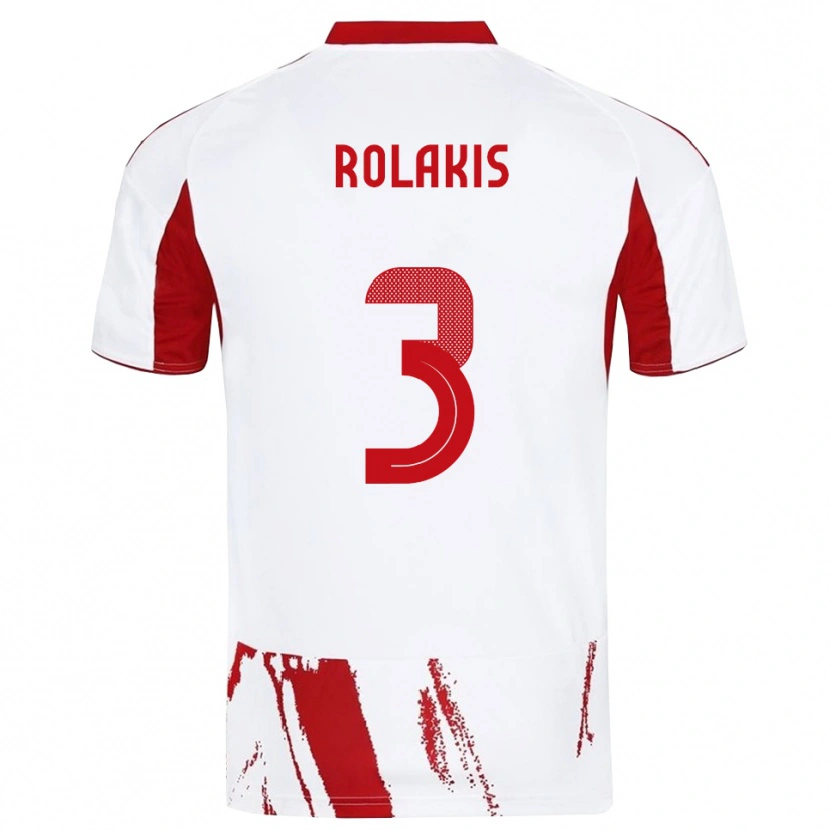 Danxen Kinder Giannis Rolakis #3 Weiß Rot Auswärtstrikot Trikot 2025/26 T-Shirt Schweiz
