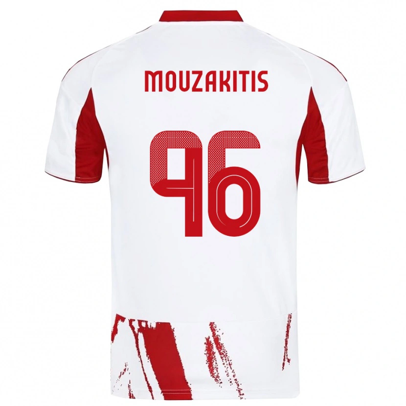 Danxen Kinder Christos Mouzakitis #96 Weiß Rot Auswärtstrikot Trikot 2025/26 T-Shirt Schweiz