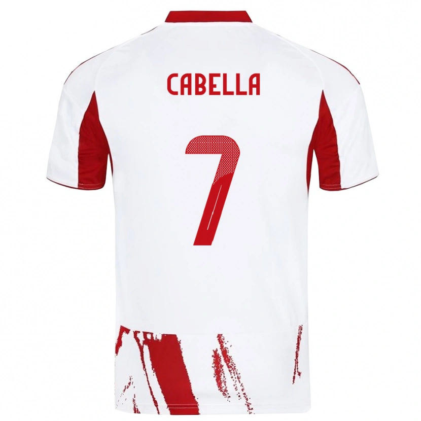 Danxen Kinder Rémy Cabella #7 Weiß Rot Auswärtstrikot Trikot 2025/26 T-Shirt Schweiz