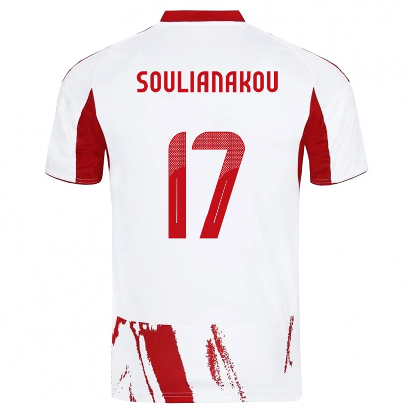 Danxen Kinder Stelio Soulianakou #17 Weiß Rot Auswärtstrikot Trikot 2025/26 T-Shirt Schweiz