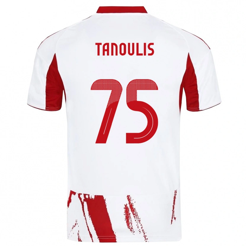 Danxen Kinder Konstantinos Tanoulis #75 Weiß Rot Auswärtstrikot Trikot 2025/26 T-Shirt Schweiz