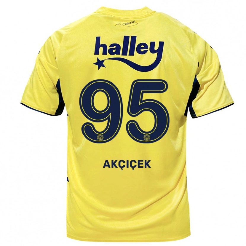 Danxen Kinder Yusuf Akçiçek #95 Gelb Marineblau Auswärtstrikot Trikot 2025/26 T-Shirt Schweiz