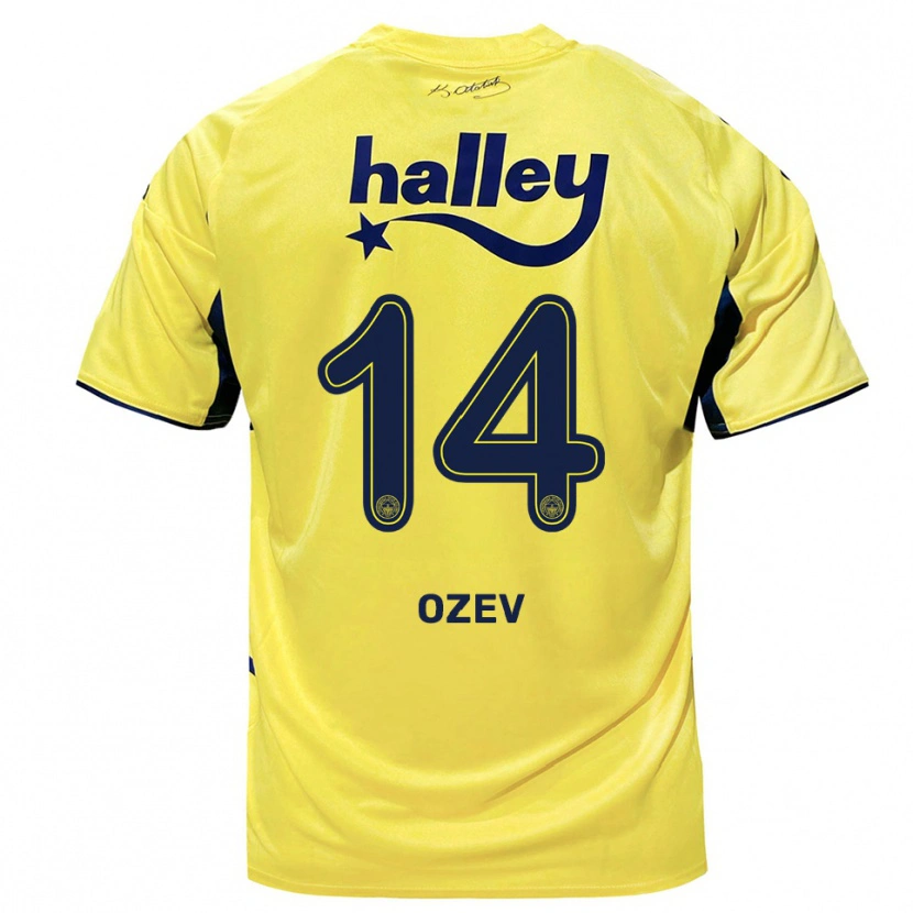 Danxen Kinder Ümran Özev #14 Gelb Marineblau Auswärtstrikot Trikot 2025/26 T-Shirt Schweiz