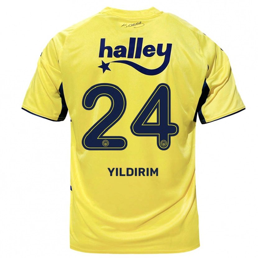 Danxen Kinder Fatoş Yıldırım #24 Gelb Marineblau Auswärtstrikot Trikot 2025/26 T-Shirt Schweiz
