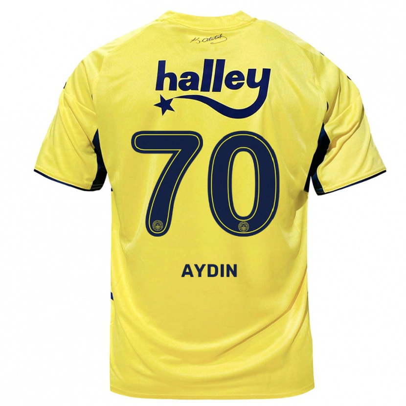 Danxen Kinder Oğuz Aydın #70 Gelb Marineblau Auswärtstrikot Trikot 2025/26 T-Shirt Schweiz