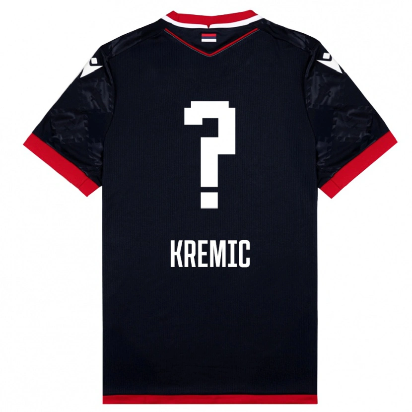 Danxen Kinder Luka Kremic #0 Schwarz Rot Auswärtstrikot Trikot 2025/26 T-Shirt Schweiz