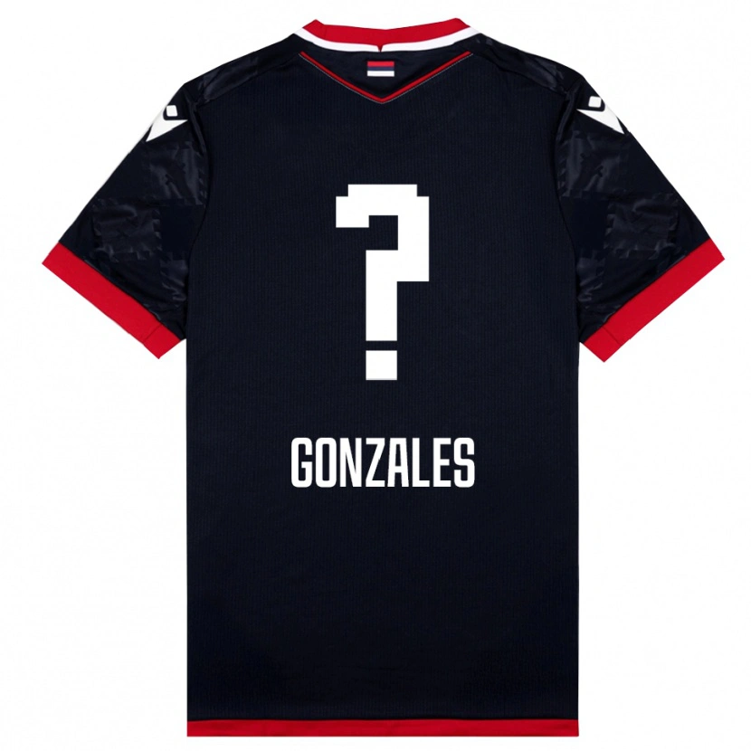 Danxen Kinder Jesus Gonzales #0 Schwarz Rot Auswärtstrikot Trikot 2025/26 T-Shirt Schweiz