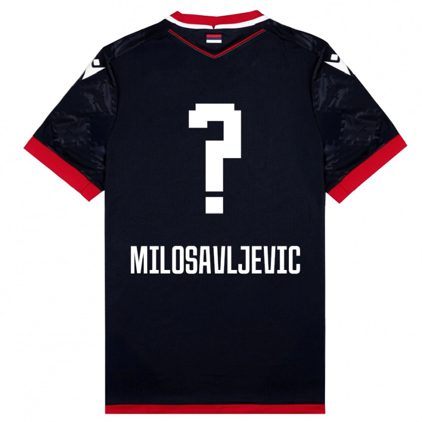 Danxen Kinder Mihajlo Milosavljevic #0 Schwarz Rot Auswärtstrikot Trikot 2025/26 T-Shirt Schweiz