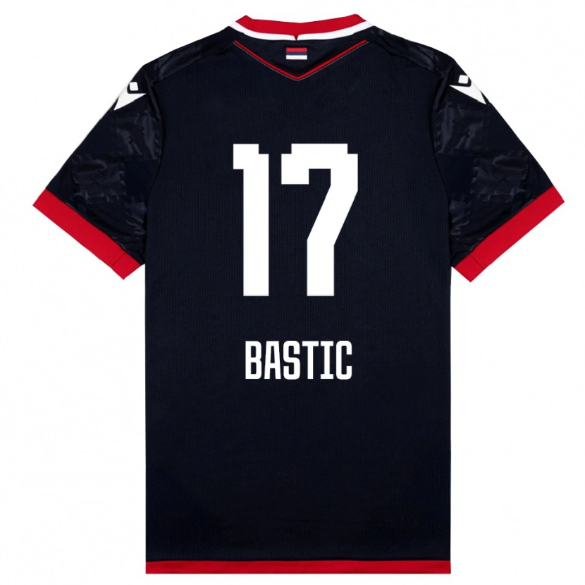 Danxen Kinder Aleksa Bastic #17 Schwarz Rot Auswärtstrikot Trikot 2025/26 T-Shirt Schweiz