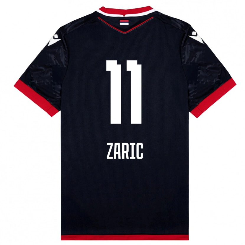 Danxen Kinder Luka Zaric #11 Schwarz Rot Auswärtstrikot Trikot 2025/26 T-Shirt Schweiz