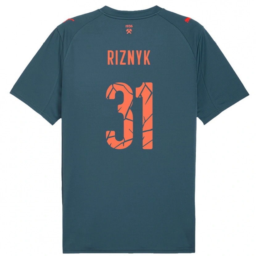 Danxen Kinder Dmytro Riznyk #31 Marineblau Rot Auswärtstrikot Trikot 2025/26 T-Shirt Schweiz