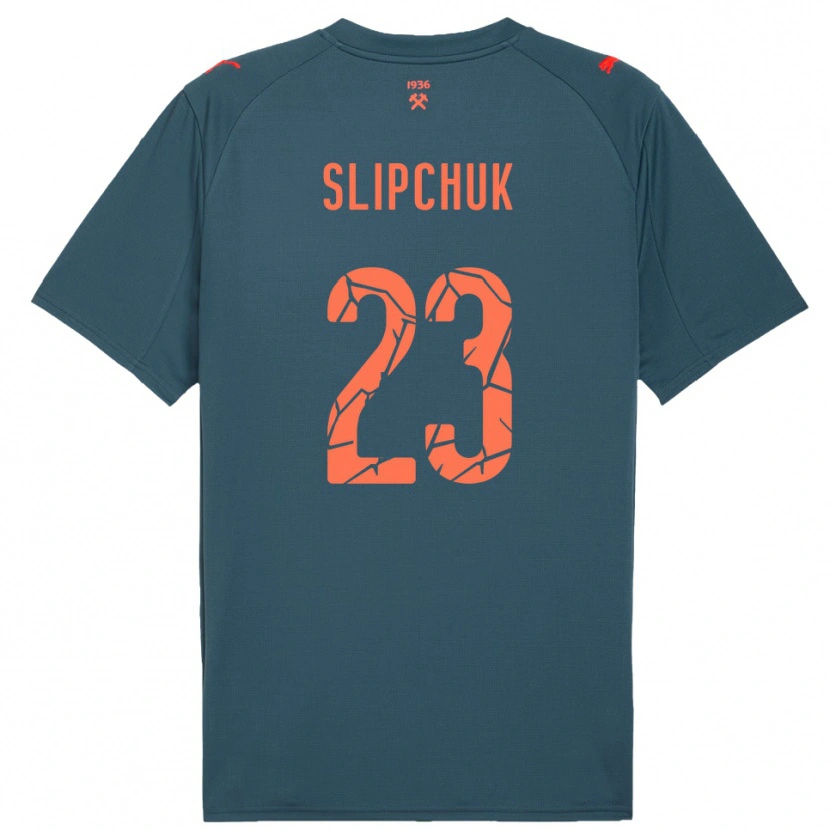Danxen Kinder Mykhaylo Slipchuk #23 Marineblau Rot Auswärtstrikot Trikot 2025/26 T-Shirt Schweiz
