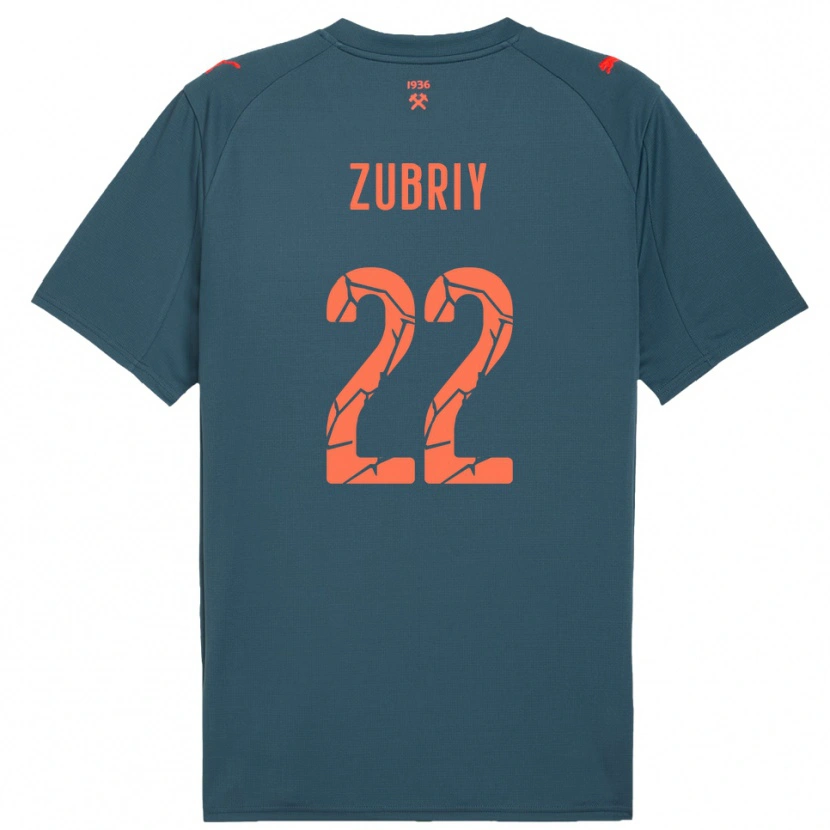 Danxen Kinder Artem Zubriy #22 Marineblau Rot Auswärtstrikot Trikot 2025/26 T-Shirt Schweiz