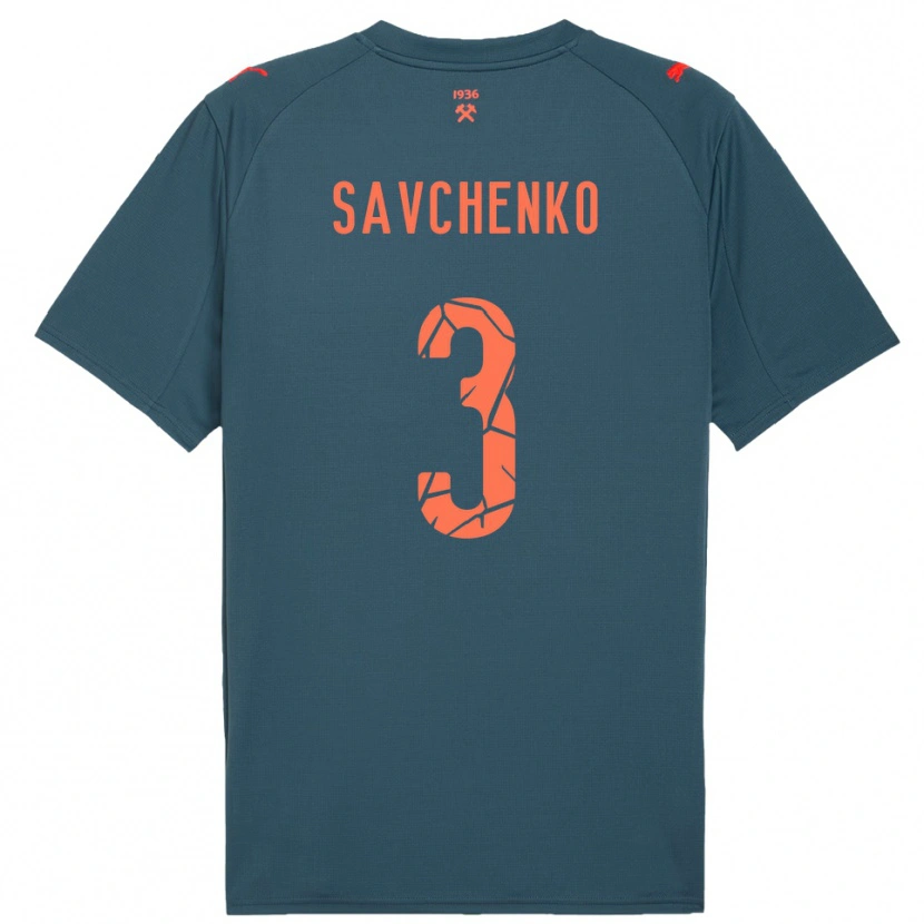 Danxen Kinder Roman Savchenko #3 Marineblau Rot Auswärtstrikot Trikot 2025/26 T-Shirt Schweiz