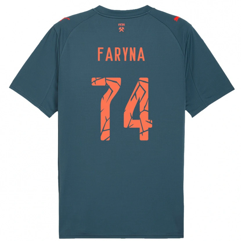Danxen Kinder Maryan Faryna #74 Marineblau Rot Auswärtstrikot Trikot 2025/26 T-Shirt Schweiz