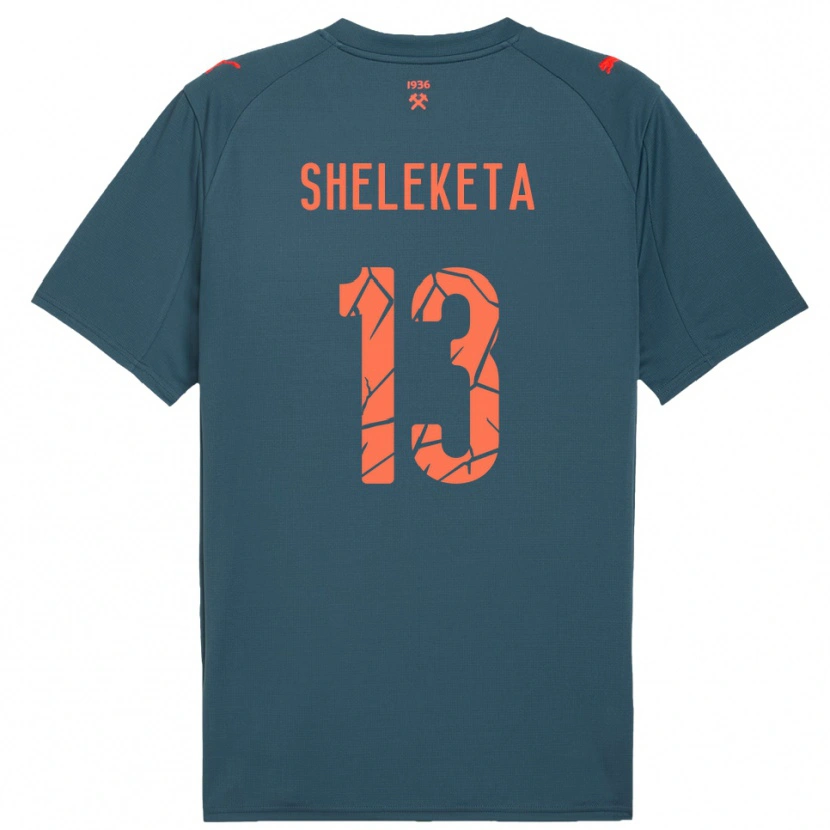Danxen Kinder Mykyta Sheleketa #13 Marineblau Rot Auswärtstrikot Trikot 2025/26 T-Shirt Schweiz