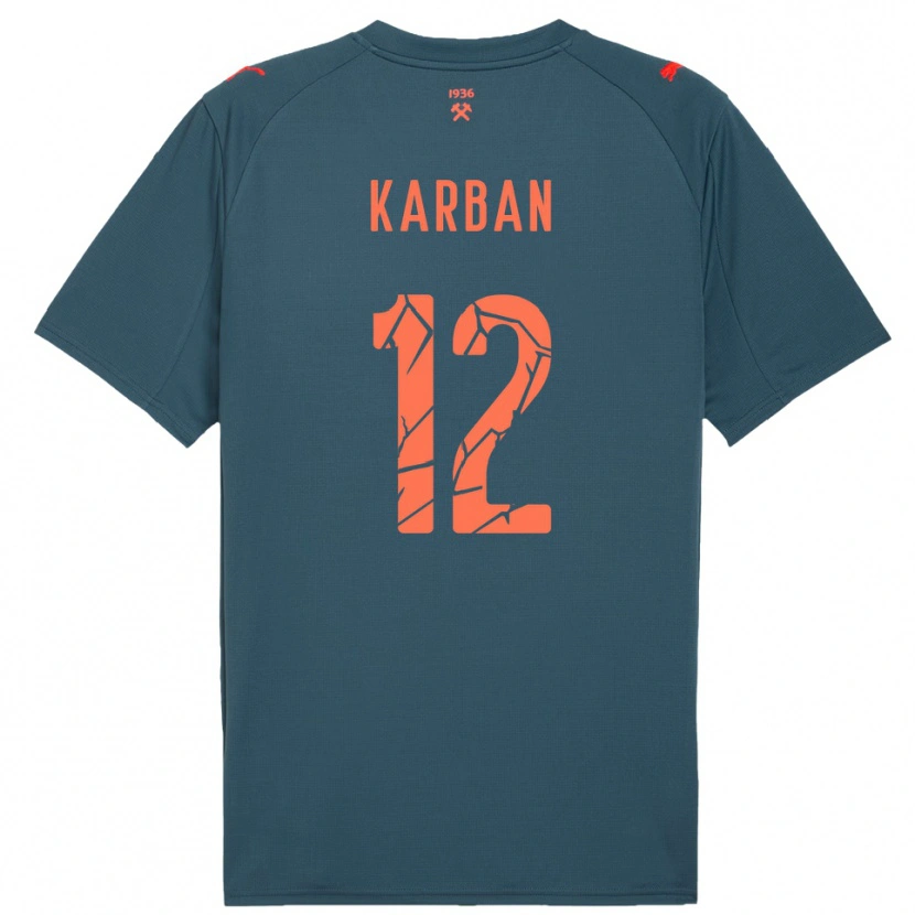 Danxen Kinder Yevheniia Karban #12 Marineblau Rot Auswärtstrikot Trikot 2025/26 T-Shirt Schweiz
