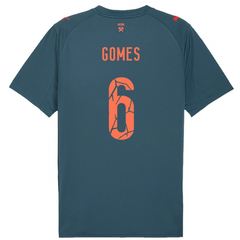 Danxen Kinder Marlon Gomes #6 Marineblau Rot Auswärtstrikot Trikot 2025/26 T-Shirt Schweiz
