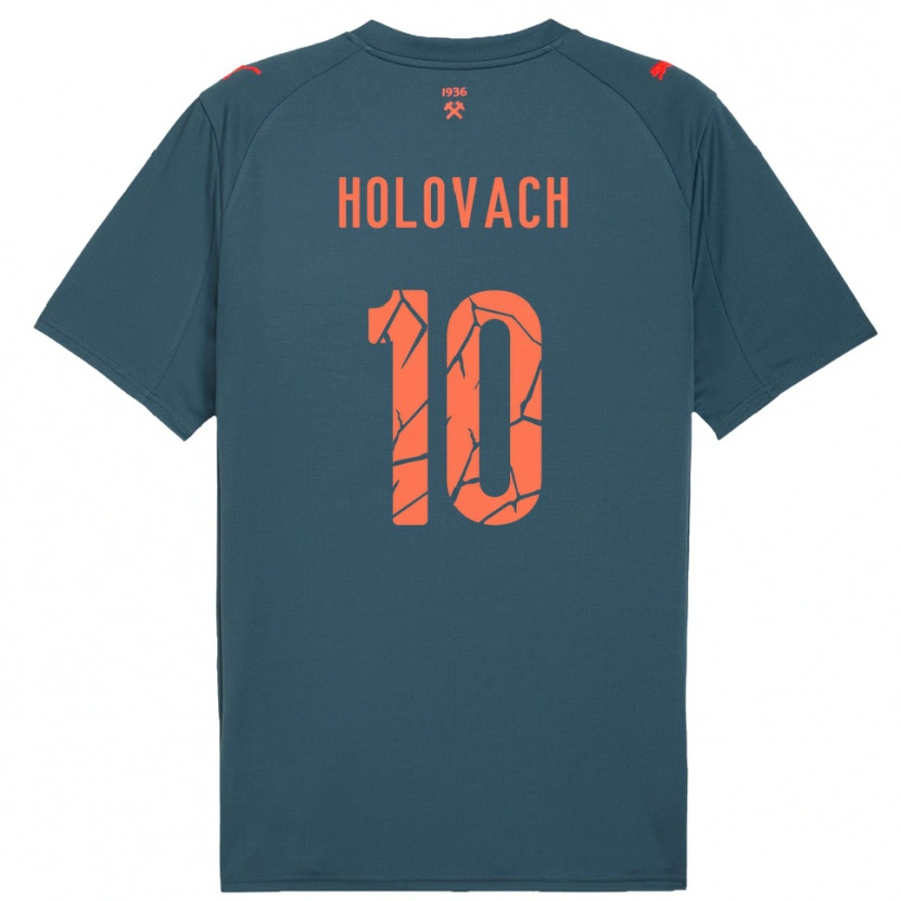 Danxen Kinder Viktoriia Holovach #10 Marineblau Rot Auswärtstrikot Trikot 2025/26 T-Shirt Schweiz