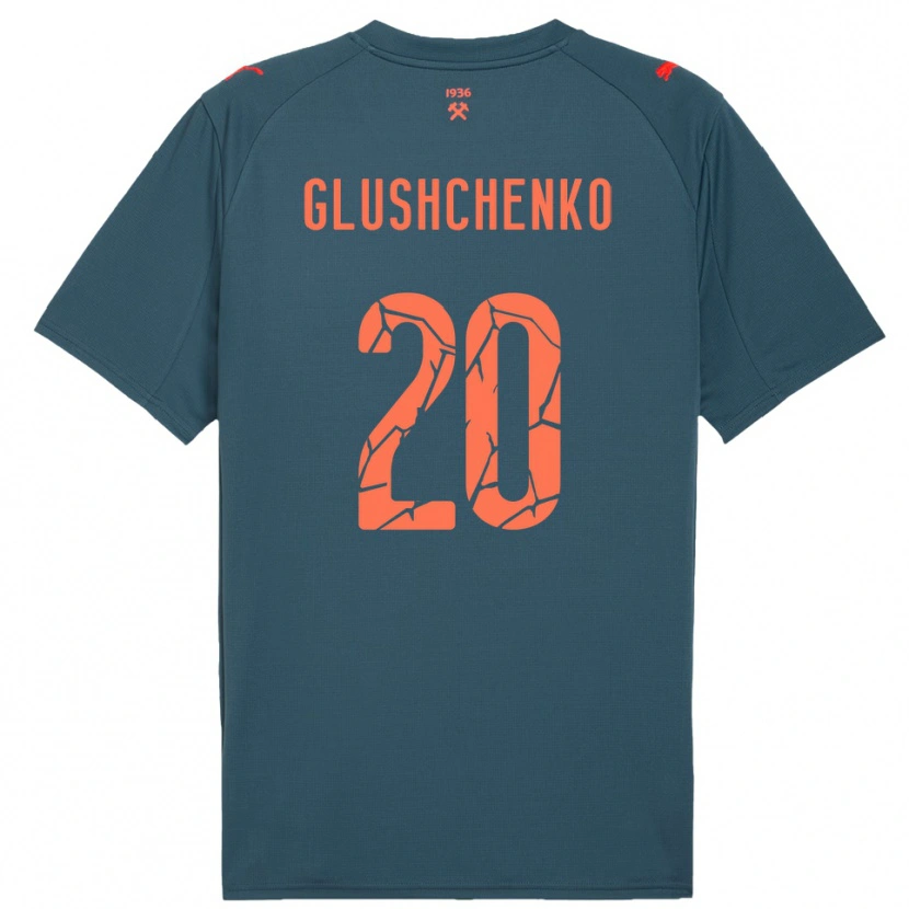 Danxen Kinder Anton Glushchenko #20 Marineblau Rot Auswärtstrikot Trikot 2025/26 T-Shirt Schweiz
