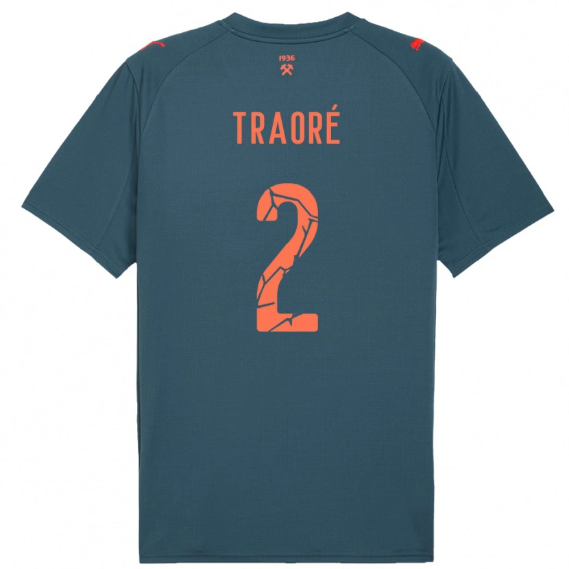 Danxen Kinder Lassina Traoré #2 Marineblau Rot Auswärtstrikot Trikot 2025/26 T-Shirt Schweiz