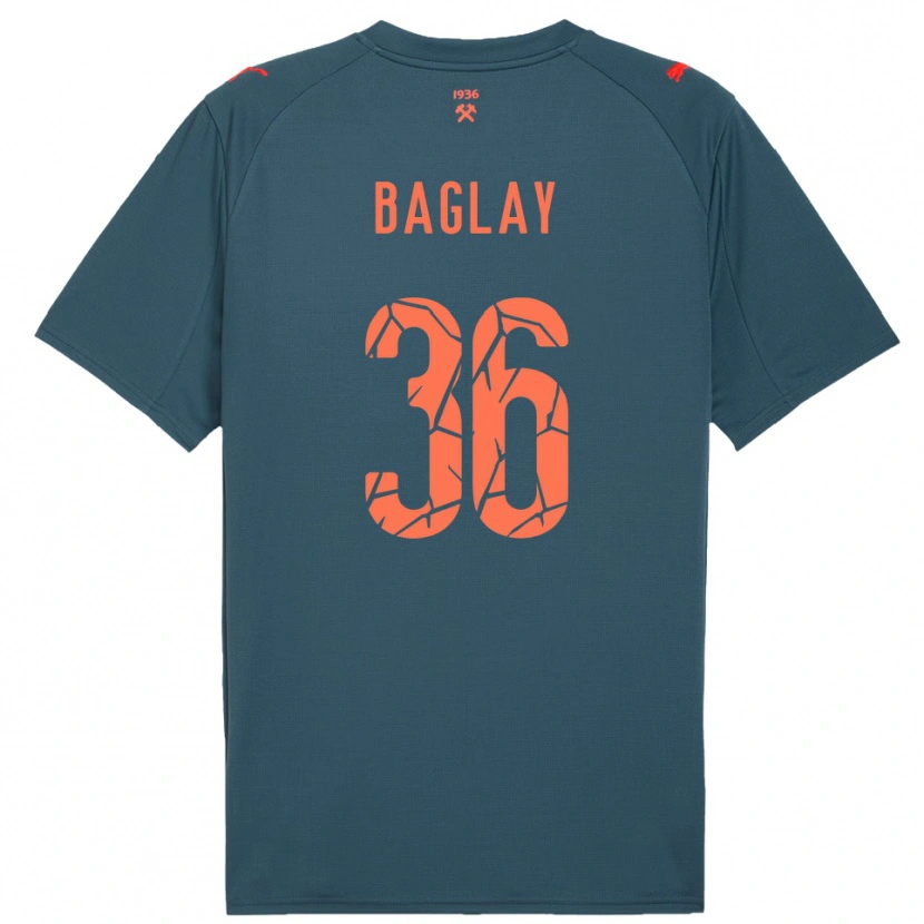 Danxen Kinder Rostyslav Baglay #36 Marineblau Rot Auswärtstrikot Trikot 2025/26 T-Shirt Schweiz