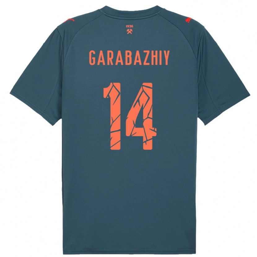 Danxen Kinder Anton Garabazhiy #14 Marineblau Rot Auswärtstrikot Trikot 2025/26 T-Shirt Schweiz