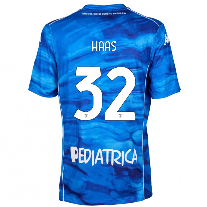 Danxen Herren Nicolas Haas #32 Blau Weiß Heimtrikot Trikot 2025/26 T-Shirt Schweiz