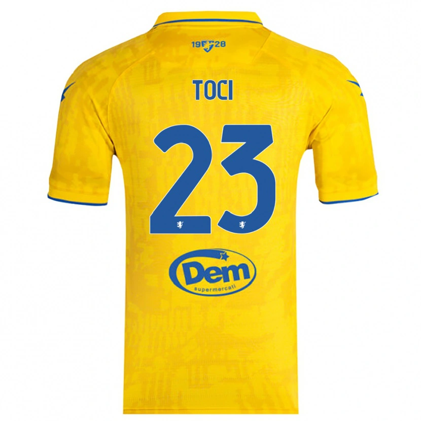 Danxen Herren Matteo Toci #23 Gelb Blau Heimtrikot Trikot 2025/26 T-Shirt Schweiz