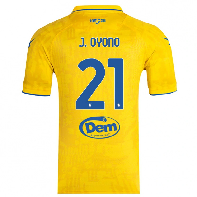 Danxen Herren Jérémy Oyono #21 Gelb Blau Heimtrikot Trikot 2025/26 T-Shirt Schweiz