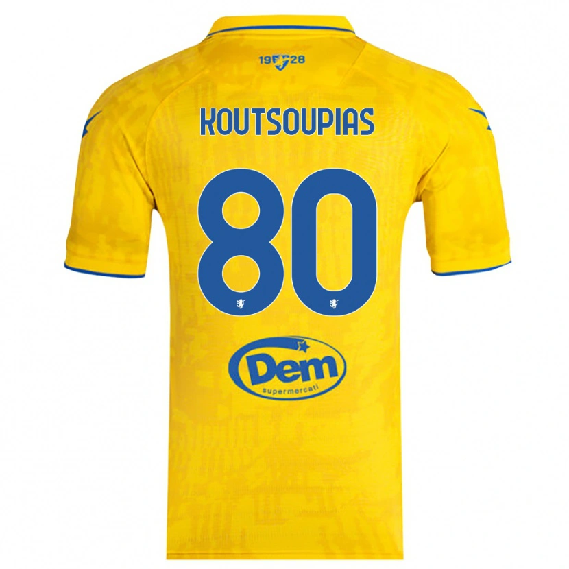 Danxen Herren Ilias Koutsoupias #80 Gelb Blau Heimtrikot Trikot 2025/26 T-Shirt Schweiz
