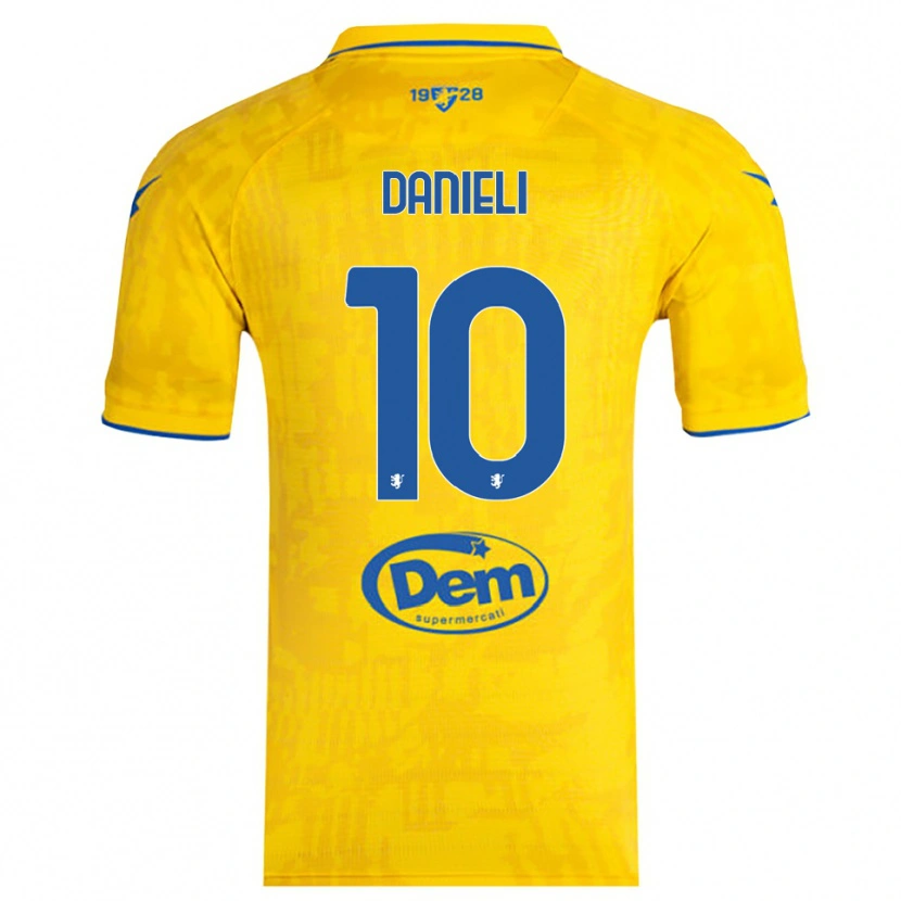 Danxen Herren Alessio Danieli #10 Gelb Blau Heimtrikot Trikot 2025/26 T-Shirt Schweiz