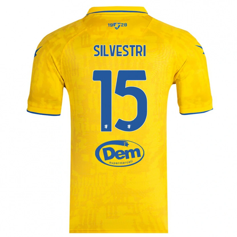 Danxen Herren Manuel Silvestri #15 Gelb Blau Heimtrikot Trikot 2025/26 T-Shirt Schweiz
