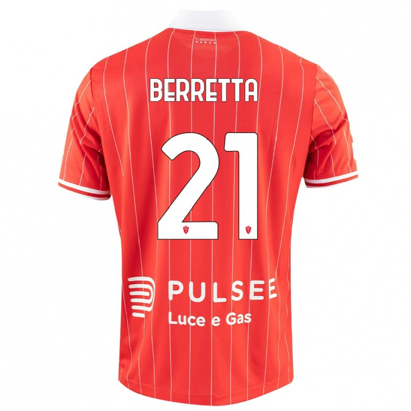 Danxen Herren Alessandro Berretta #21 Rot Weiß Heimtrikot Trikot 2025/26 T-Shirt Schweiz