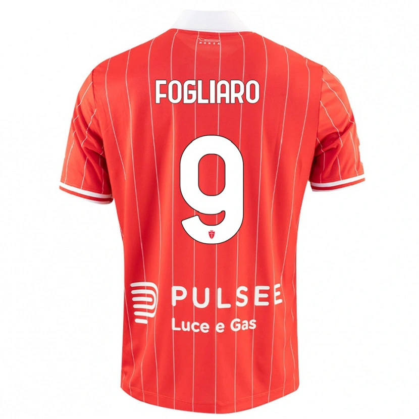 Danxen Herren Christian Fogliaro #9 Rot Weiß Heimtrikot Trikot 2025/26 T-Shirt Schweiz