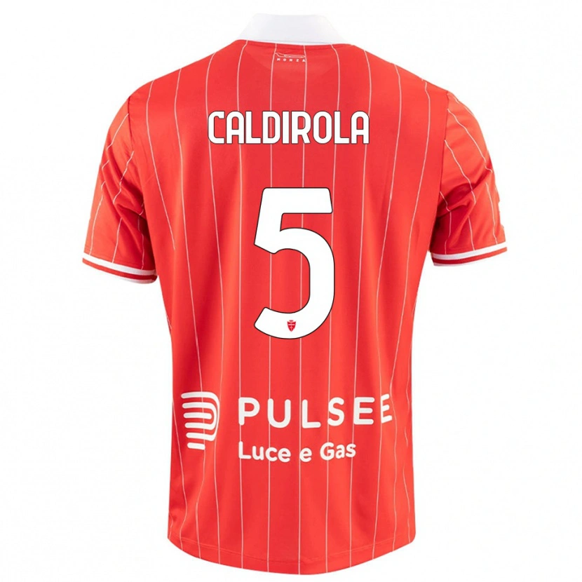 Danxen Herren Luca Caldirola #5 Rot Weiß Heimtrikot Trikot 2025/26 T-Shirt Schweiz