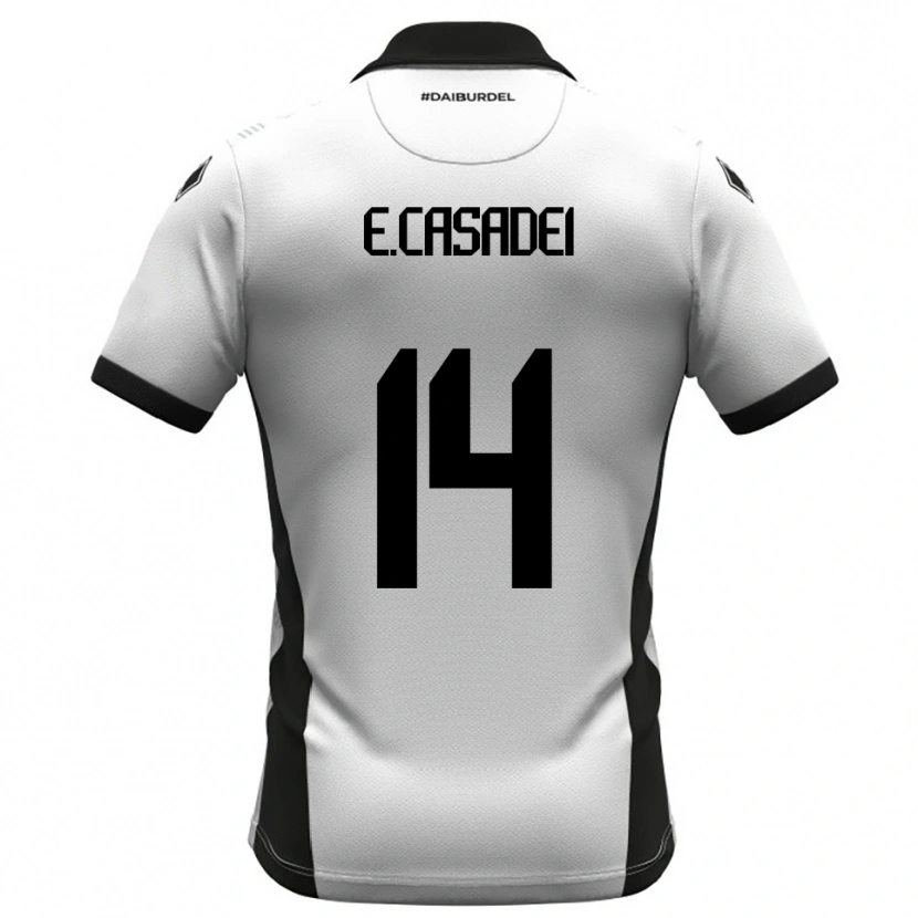 Danxen Herren Enea Casadei #14 Weiß Schwarz Orange Heimtrikot Trikot 2025/26 T-Shirt Schweiz