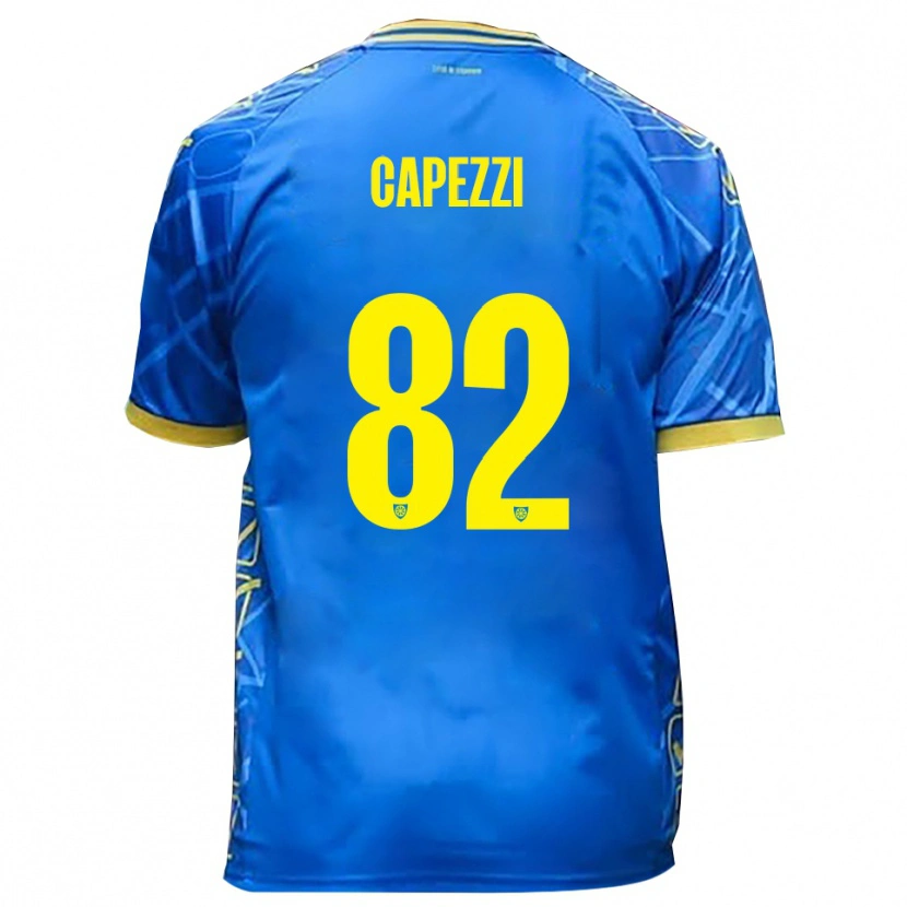 Danxen Herren Leonardo Capezzi #82 Himmelblau Gelb Heimtrikot Trikot 2025/26 T-Shirt Schweiz