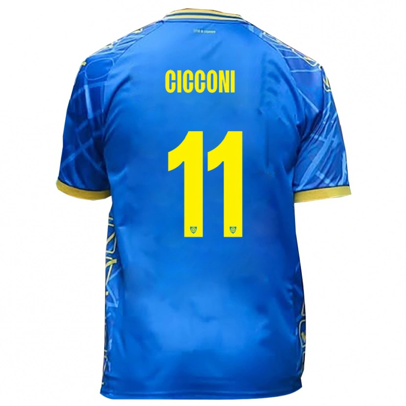 Danxen Herren Manuel Cicconi #11 Himmelblau Gelb Heimtrikot Trikot 2025/26 T-Shirt Schweiz
