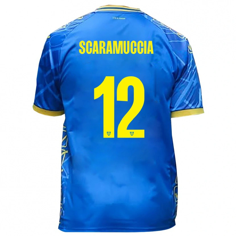 Danxen Herren Francesco Scaramuccia #12 Himmelblau Gelb Heimtrikot Trikot 2025/26 T-Shirt Schweiz