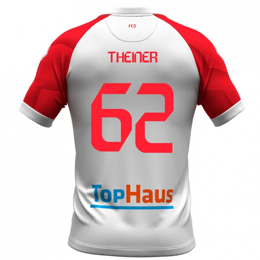 Danxen Herren Daniel Theiner #62 Weiß Rot Heimtrikot Trikot 2025/26 T-Shirt Schweiz