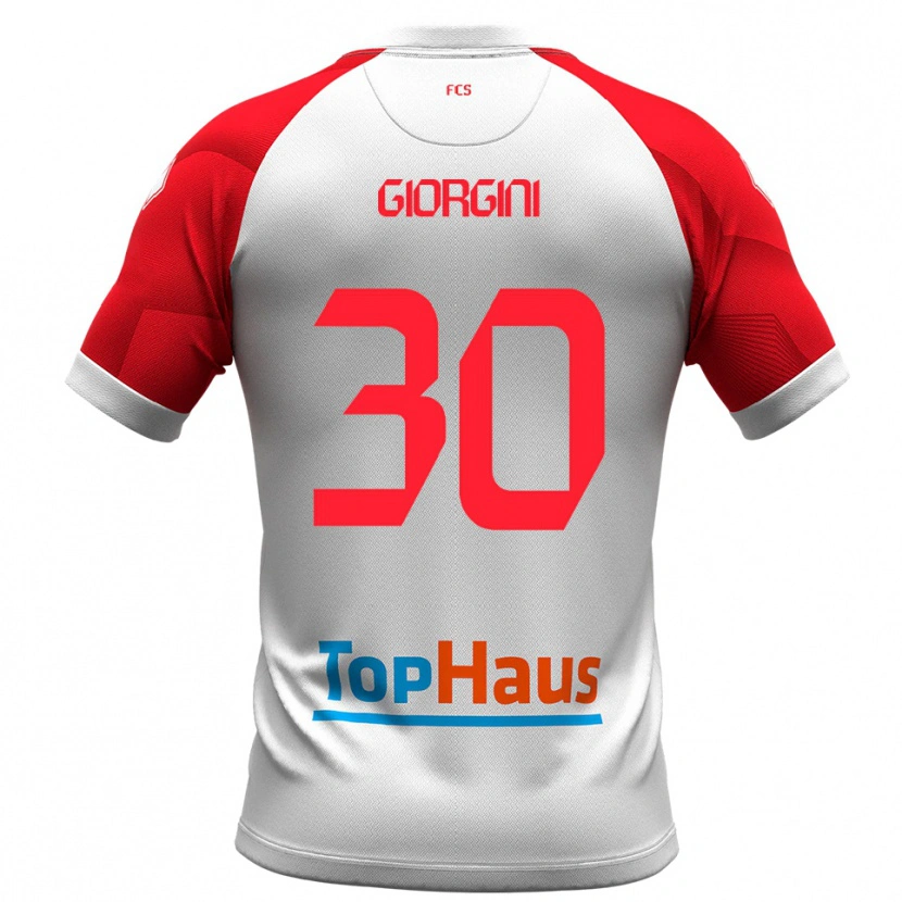 Danxen Herren Andrea Giorgini #30 Weiß Rot Heimtrikot Trikot 2025/26 T-Shirt Schweiz