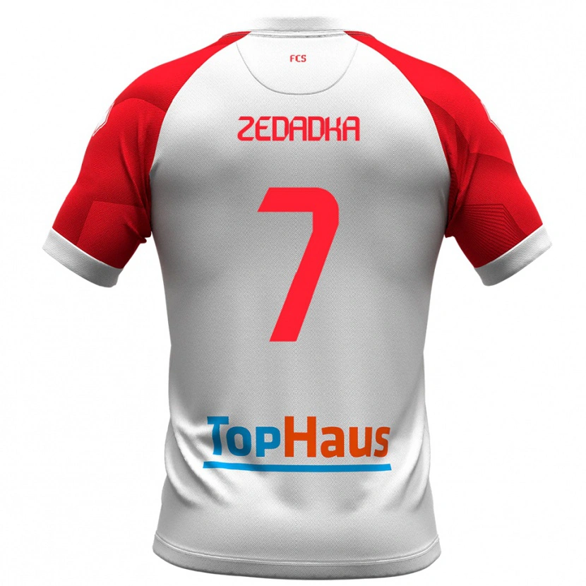 Danxen Herren Karim Zedadka #7 Weiß Rot Heimtrikot Trikot 2025/26 T-Shirt Schweiz