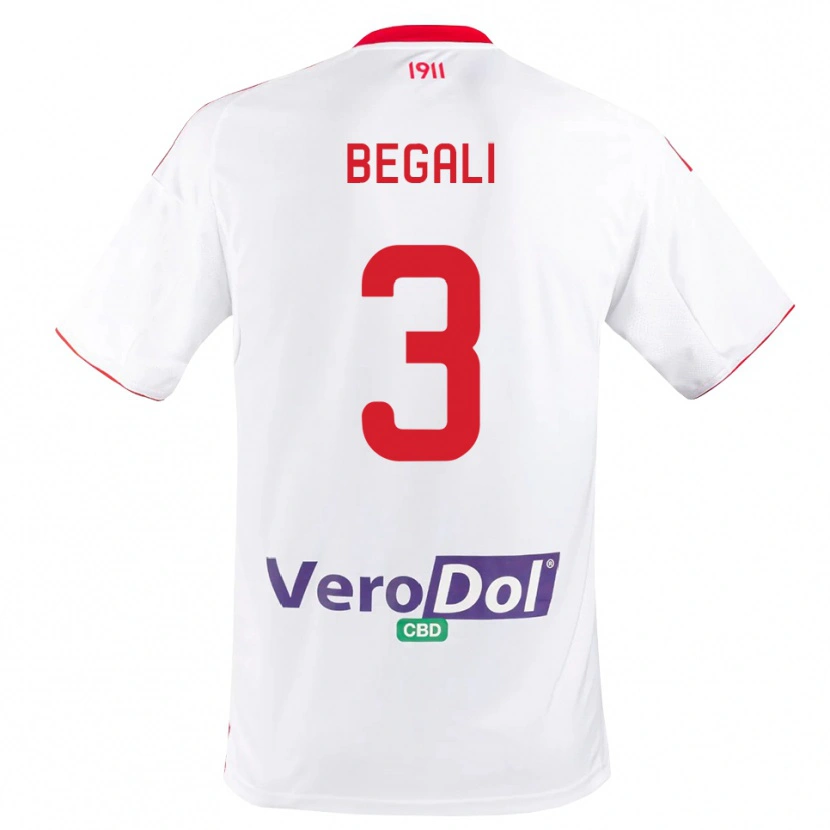 Danxen Herren Pietro Begali #3 Weiß Rot Heimtrikot Trikot 2025/26 T-Shirt Schweiz