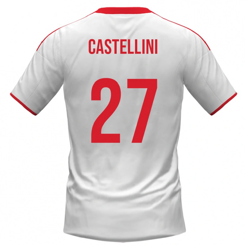 Danxen Herren Alessio Castellini #27 Weiß Rot Heimtrikot Trikot 2025/26 T-Shirt Schweiz