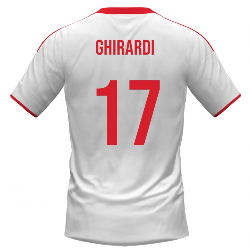 Danxen Herren Andrea Ghirardi #17 Weiß Rot Heimtrikot Trikot 2025/26 T-Shirt Schweiz