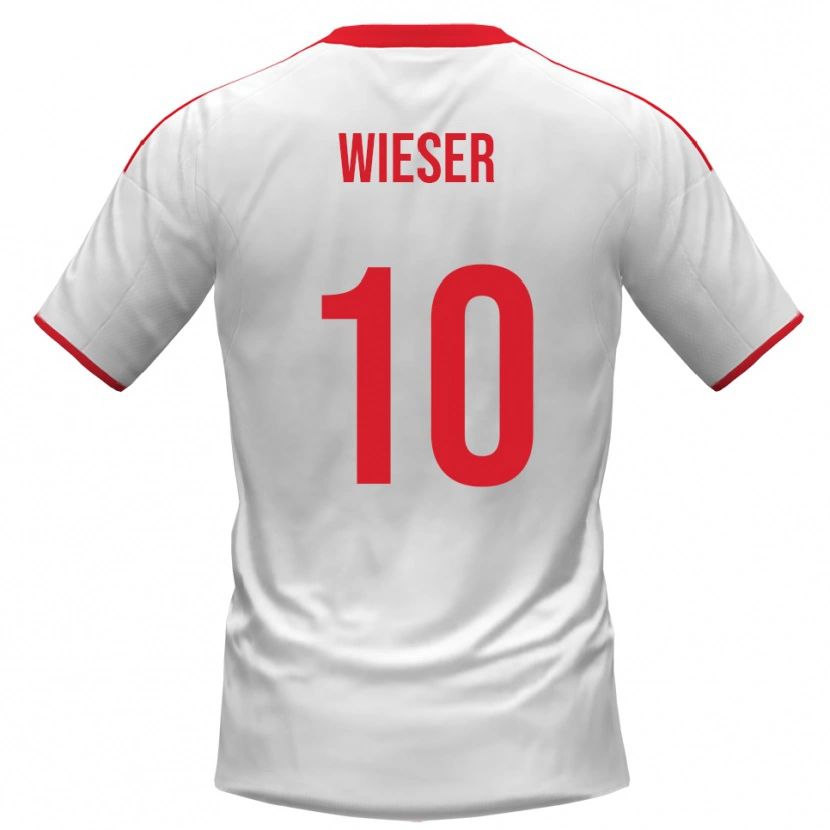 Danxen Herren David Wieser #10 Weiß Rot Heimtrikot Trikot 2025/26 T-Shirt Schweiz