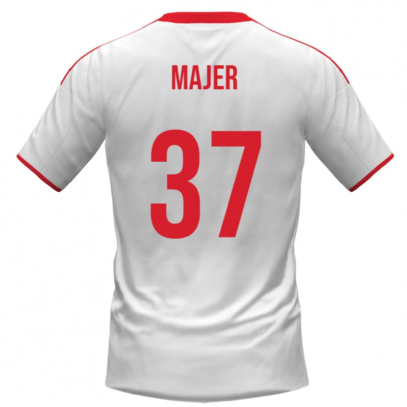 Danxen Herren Zan Majer #37 Weiß Rot Heimtrikot Trikot 2025/26 T-Shirt Schweiz