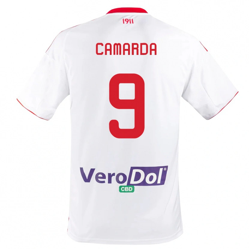 Danxen Herren Nicolò Camarda #9 Weiß Rot Heimtrikot Trikot 2025/26 T-Shirt Schweiz