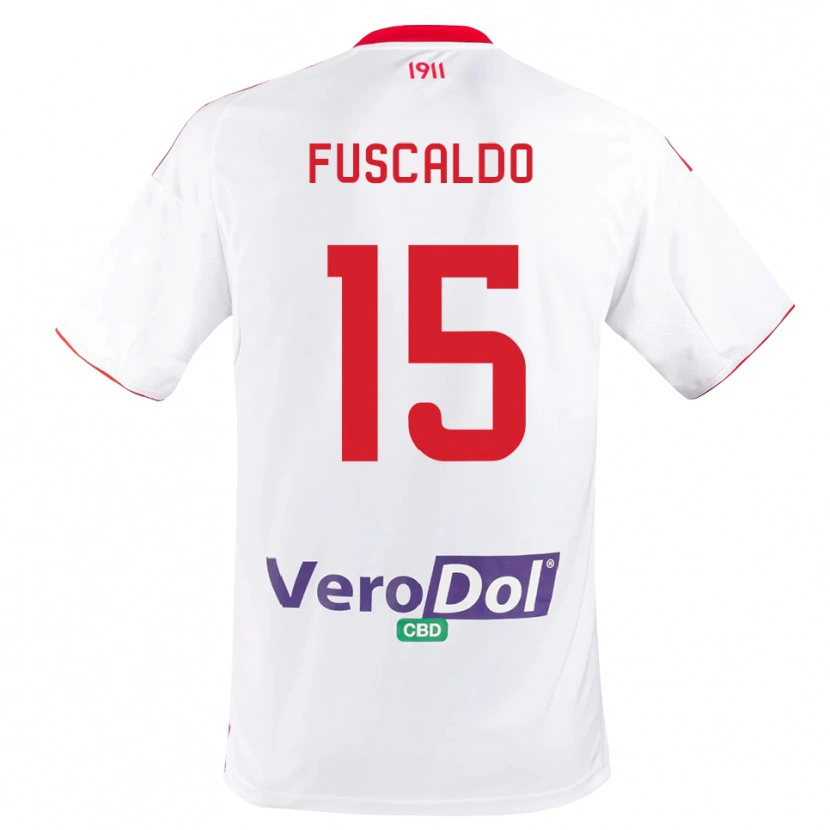Danxen Herren Manuel Fuscaldo #15 Weiß Rot Heimtrikot Trikot 2025/26 T-Shirt Schweiz